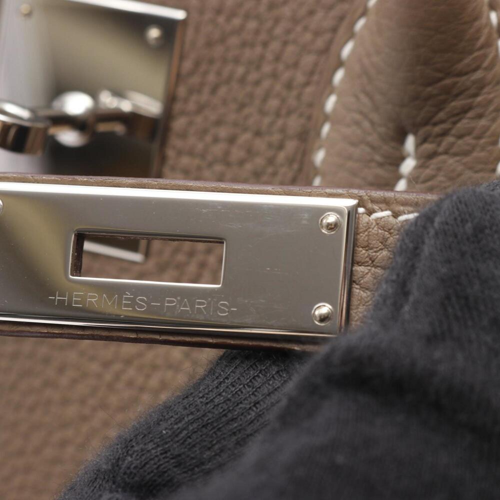 Hermes Birkin 30 Handbag, Leather Togo, Women's, Beige - Picture 7 of 10